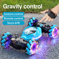 Voiture RC 4x4 1:16 avec Lumières LED, Déformation par Induction Gestuelle, Torsion et Escalade, Télécommande 4 Canaux Portée 150m, Jouet Électronique