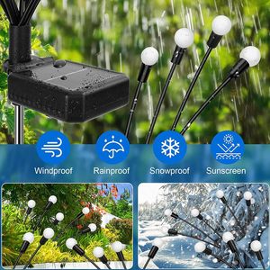 Lampe de jardin LED extérieure étanche IP65 en PVC, à effet oscillant, avec 6, 8 ou 10 LED, alimentée par énergie solaire pour allées et terrains. - Product Image 4