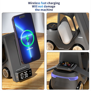 Reloj Despertador TKT de Nuevo Diseño 3 en 1 <span class=keywords><strong>con</strong></span> Cargador Inalámbrico, Luz LED y Soporte para Teléfono Móvil, <span class=keywords><strong>Compatible</strong></span> <span class=keywords><strong>con</strong></span> Reloj y Auriculares - Product Image 2