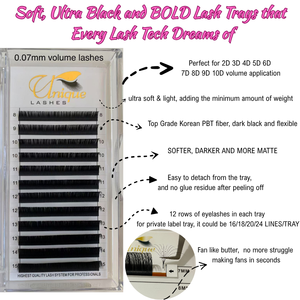 Matte Màu Đen Cashmere Lash Mở Rộng Khối Lượng Khay Cá Nhân Mở Rộng Lông Mi Nhung Lụa Giả Chồn Nhãn Hiệu Riêng 0.03Mm - Product Image 3