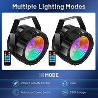 10W Smart DMX RGB Stage Par Lights COB LED avec télécommande vocale IP65 pour les fêtes d'anniversaire Disco