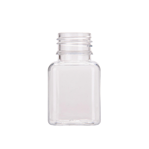 Botella <span class=keywords><strong>de</strong></span> plástico PET <span class=keywords><strong>de</strong></span> grado alimenticio personalizada <span class=keywords><strong>de</strong></span> 50ml con tapa botella <span class=keywords><strong>de</strong></span> pequeña capacidad cuadrada transparente desechable al por mayor - Product Image 2