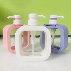 Kosmetik verpackungs behälter 300ml 500ml leere Verpackung quadratische Plastiks hampoo flasche für Lotion
