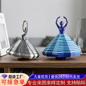 3D Printed Ballet Girl Spinning Figurine PLA Material Modern Minimalist Style Personal Gift Fingertip Dancer - Product Image 3