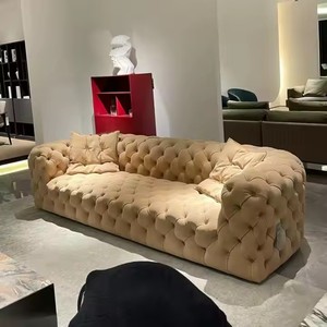 Juego de sofá de madera maciza de lujo moderno de venta directa, muebles de sala de estar antiguos para el hogar con precio competitivo lleno de esponja - Product Image 6