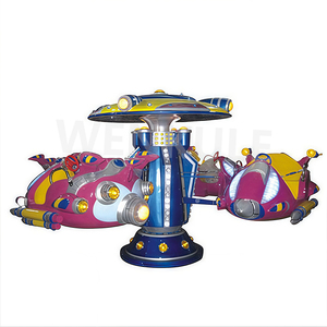 <span class=keywords><strong>Prix</strong></span> d'usine Lumières LED à jetons Mini 3 joueurs Carrousel à thème océan, Kiddie Ride pour centre de divertissement familial - Product Image 6