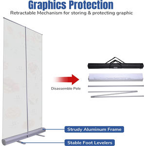 Offre Spéciale vente en gros bannière rétractable publicité tirer vers le haut bannière support équipement d'affichage enrouler la bannière - Product Image 4