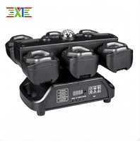 Projecteur de scène LED à six bras mobiles, design nid d'abeille RGBW, contrôle DMX512