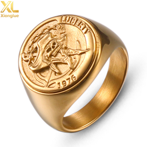 Custom logo Engraved Vintage Stainless Steel Men <b>Skull</b> <b>Rings</b> IP Silver Black Gold Skeleton Pirates Jewelry Heavy High Quality - Product Image 1