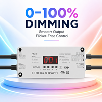 Contrôleur LED intelligent extérieur IP67 étanche haute tension DMX 4 canaux PWM Dimmer RGBW 6A Kit d'éclairage pour jardin et bâtiment