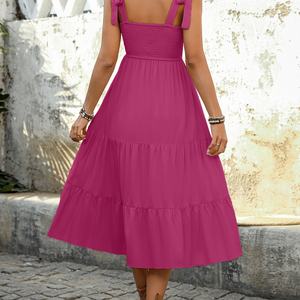 Vestido de Lino Nuevo OEM para Mujer, Estilo Casual de Verano, Largo Midi, con Bordado, en Oferta, Algodón Natural - Product Image 2