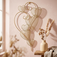 Décoration murale en métal pour intérieur, accent décoratif pour la maison, 74,93*3,18*52,07CM, or brillant, pour salon