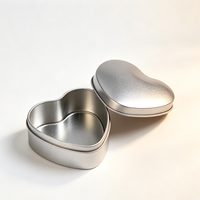 Boîte en métal en forme de cœur en gros, personnalisable avec logo, vide, pour emballage cadeau de mariage ou de Saint-Valentin