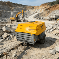 Compresseur d'air à vis diesel Atlas Copco XAS97 7 bar 5,3 m³/min 185cfm portable avec moteur Deutz pour usage industriel et de construction