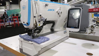 Nouvelle machine à boutonnières électronique JACK 1790G, machine à coudre industrielle automatique informatisée avec écran tactile