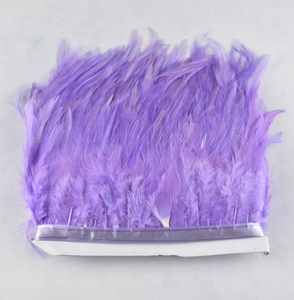 Plumas de gallo de pollo Hackle teñidas de lavanda para bricolaje atado de moscas artesanía carnaval pelo pendiente fiesta decoración del hogar accesorio - Product Image 1