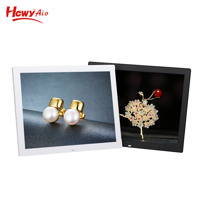 15inch 4:3 1024x768 LED Digital Video & Photo Frame with Built-in Speaker Wi-Fi USB/SD Wall/Table Mounting