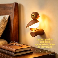 Veilleuse LED ABS Lucky Bird avec support magnétique et capteur de mouvement, rechargeable par USB, pour usage domestique