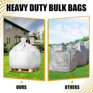 Bolsa de polipropileno tejida de alta resistencia para construcción, tipo FIBC, con fondo plano y tapa tipo Duffle, para arena y hormigón. - Product Image 2