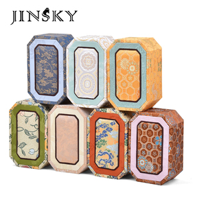 Caja de Joyería con Tapa de Brocado de Seda Estilo Palacio Jinsky, Estuche de Almacenamiento para Collar, Pulsera, Reloj, Pulsera de Cuentas, Sello y Caja de Regalo - Product Image 2