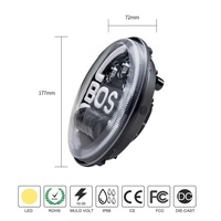 Phare de moto LED rond de 7 pouces, style OLIVER MotoGP BOSS 55W 12V H60W_BOSS, lampe de modification pour moto