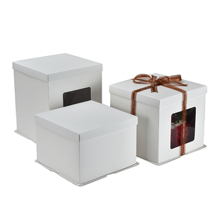Custom handmade luxury white 6/8/10/12/14/16 inch wedding cake box