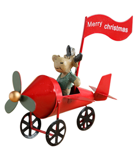 Colgante Creativo de Resina y Hierro: Adornos Pintados de Papá Noel, Alce, Triciclo, Avión y Árbol de Navidad - Product Image 2