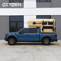 1/2 tonnes en fibre de verre Mini RV Overland Expedition Bed Slide in Pop up Flatbed Body Small Truck Camper pour Pickup 4x4 Off-Road Sale