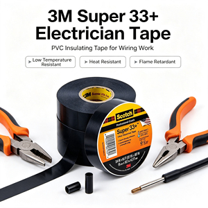 Ruban adhésif <span class=keywords><strong>électrique</strong></span> en PVC <span class=keywords><strong>noir</strong></span> <span class=keywords><strong>Scotch</strong></span> Super 33+ de qualité professionnelle, ruban isolant haute tension pour électriciens - Product Image 2