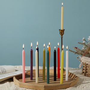 Multicolor Taper Stick Pillar Candles for Dinner Christmas <strong>Advent</strong> Party Festival Easter Ramadan Diwali Paraffin Wax - Product Image 4