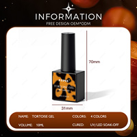 JTING Nouveau Design Vernis Gel Effet Translucide Tortoise Amber, Vernis Gel Effet Cristal Gelée Coquille de Tortue, Personnalisation de Marque OEM/ODM