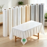 Nappe de table rectangulaire jetable personnalisée, colorée, classique, 54'' x 108'', en plastique PE, résistante à l'huile, robuste, imperméable, pour l'extérieur