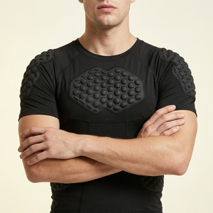 Gilet d'impact professionnel pour hommes, football, rugby, <span class=keywords><strong>maillot</strong></span> anti-collision rembourré en maille 3D respirante pour gardien <span class=keywords><strong>de</strong></span> but - Product Image 5