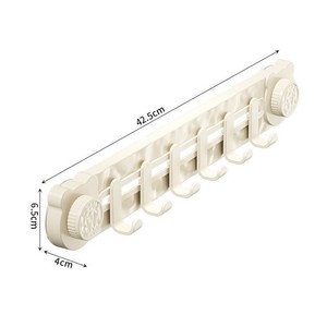 Suction Cup Hook 6 Hooks Removable Bathroom Towel Rack Wall Mounted Modern Design - Product Image 5