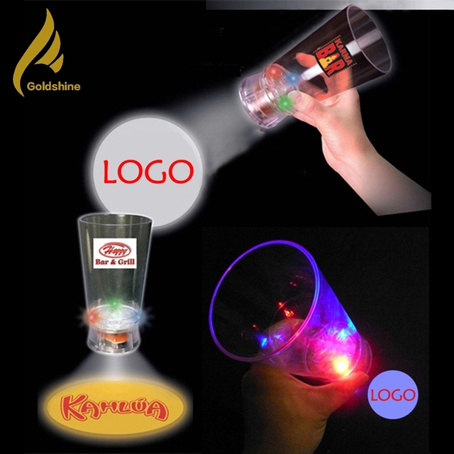 Customizable 400ml Projection Luminous Cup Light up When You Pick It up and Turn off When You Put It Down Light up Cup Party