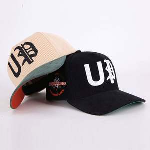 Gorra de Béisbol Snapback de 5 Paneles con Visera de Gamuza y Corduroy, Logotipo Personalizado de Alta Calidad, Bordado 3D, Diseño Deportivo Unisex - Product Image 1