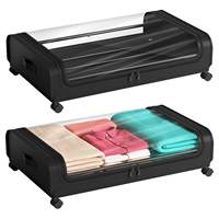 Boîte de rangement pliable sous le lit avec roulettes pour organiser et ranger les articles ménagers, gain de place