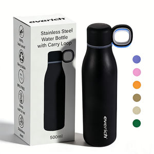 Bouteille d'eau portable en acier inoxydable à double paroi à col étroit de 500 ml, isolée sous vide, avec couvercle - Product Image 1