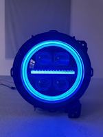 Phare LED à changement de couleur RGB pour Jeep Wrangler JL Gladiator JT, commande par application Bluetooth, ensemble de phares de voiture