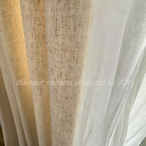 جديد مصنوع يدويًا من الكتان على شكل حرف S ستائر تعتيم بموجات مائية نمط عتيق لغرفة النوم وطيات غرفة الطعام - Product Image 4