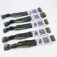 Bracelet en tissu RFID NFC avec puce NFC 213/F08, impression de code QR, étanche, pour événements, festivals, musique