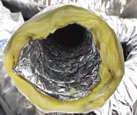 Pièces de systèmes de CVC d'école d'hôpital tuyau d'air d'échappement de conduit Flexible isolé par feuille d'aluminium d'isolation thermique pour des systèmes