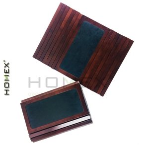 Table d'appoint en bambou <span class=keywords><strong>pour</strong></span> canapé avec porte-gobelet - Table antidérapante <span class=keywords><strong>pour</strong></span> boissons, collations, télécommande, plateau pliable en bambou réglable - Product Image 6