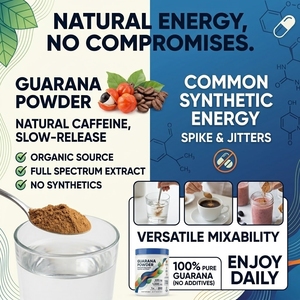 Poudre d'extrait de <span class=keywords><strong>Guarana</strong></span> 220 mg de caféine naturelle et 1000 mg de <span class=keywords><strong>Guarana</strong></span> pur par portion pour une énergie propre, une <span class=keywords><strong>concentration</strong></span> maximale et des performances optimales - Product Image 4