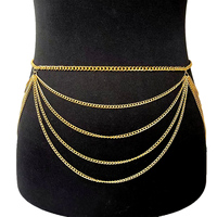 Chaîne de taille brillante à sequins grande taille, ceinture de bikini, chaîne de ventre, bijoux de corps multicouches, chaînes de corps sexy pour femme
