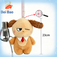 Peluche chiot personnalisée de 23 cm avec cravate, jouet en peluche doux et moelleux, série d'animaux en peluche, poupée mignonne de dessin animé, cadeau de bureau, vente en gros