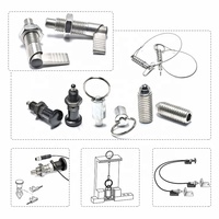 Corps en acier au carbone, revêtement en zinc, tête en plastique, personnalisation du support, bouton de traction à tête sphérique, poussoir indexable, résistant à la corrosion
