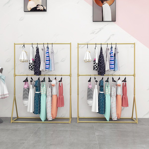 Toko garmen wanita, rak <span class=keywords><strong>display</strong></span> pakaian logam untuk toko baju - Product Image 6