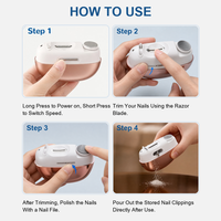 Lime à ongles électrique sans fil rechargeable améliorée, fonctionnement à un clic, outil de manucure pour les voyages et la maison