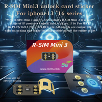 Gahoda Última Versión Usim MKSD Rsim Turbo Sim Estable, Etiqueta de Tarjeta SIM Desbloqueada, R-SIM Mini3, Tarjeta Esim para iPhone Serie 13-16